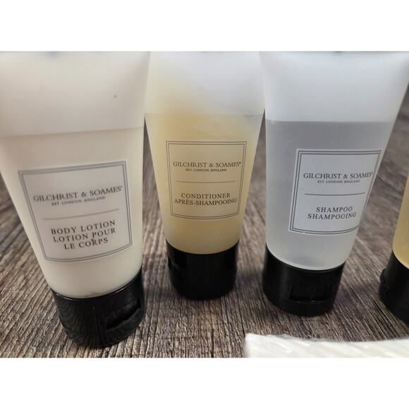 Gilchrist Soames Travel Size Lotion Shampoo Conditioner Skincare Bar Lot of 6 - Picture 2 of 4